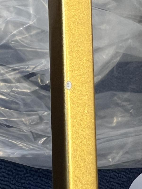 OUTLET Frame Damaged Decor Avelin pendant lamp with gold rectangular frame width 80 cm 2287