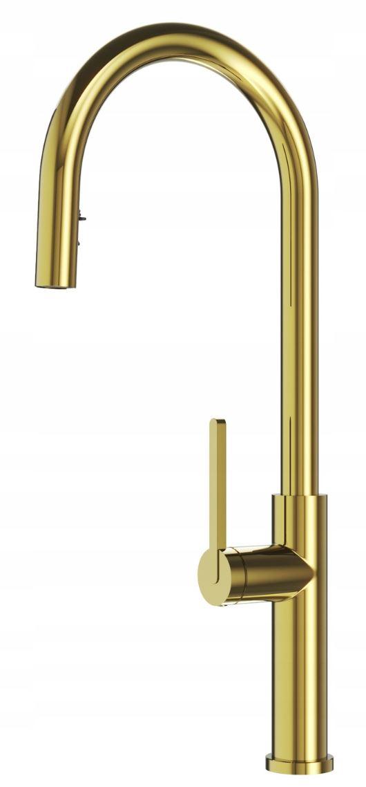 Graniteland Freya Kitchen Faucet gold with Pull-Out Spout and Dual-Function Hand Shower 1208970655