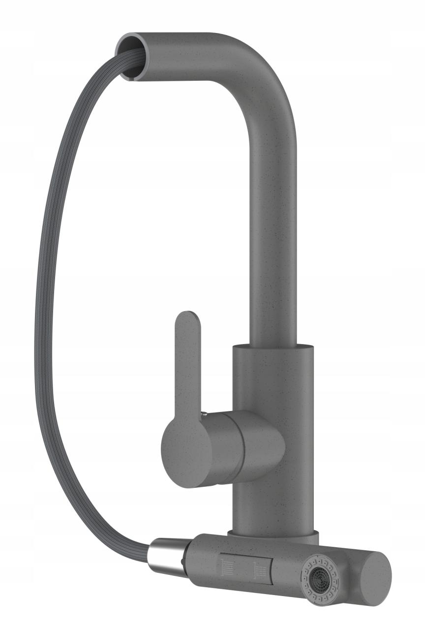 Graniteland Celeste Kitchen Faucet Gray with Pull-Out Spout and Dual-Function Hand Shower 1208970663