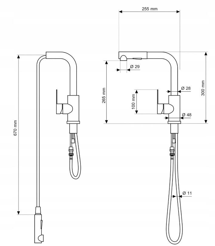 Graniteland Celeste Kitchen Faucet Gold with Pull-Out Spout and Dual-Function Hand Shower 1208970664