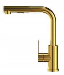 Graniteland Celeste Kitchen Faucet Gold with Pull-Out Spout and Dual-Function Hand Shower 1208970664