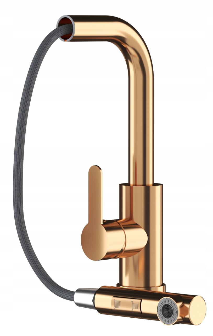 Graniteland Celeste Kitchen Faucet Copper with Pull-Out Spout and Dual-Function Hand Shower 1208970665