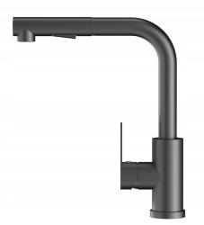 Graniteland Celeste Kitchen Faucet Gun Metal with Pull-Out Spout and Dual-Function Hand Shower 1208970666