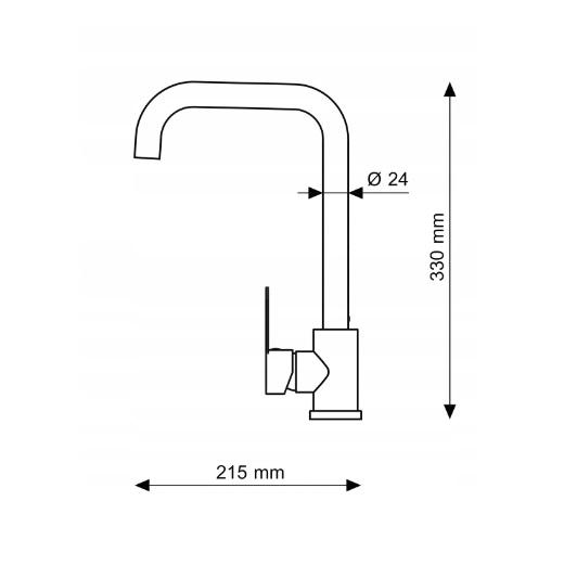 Graniteland Stellar Kitchen Faucet Black with Swivel Spout 1208970671