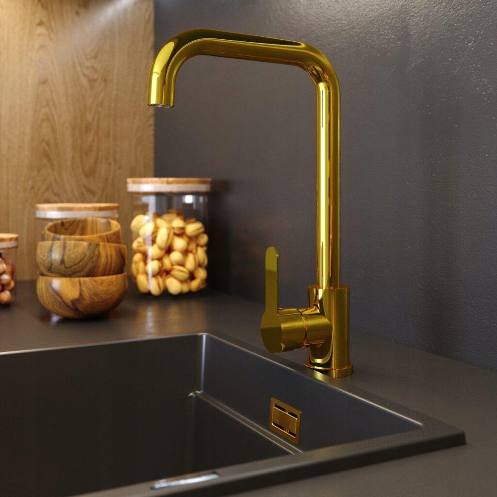 Graniteland Stellar Kitchen Faucet Gold with Swivel Spout 1208970673