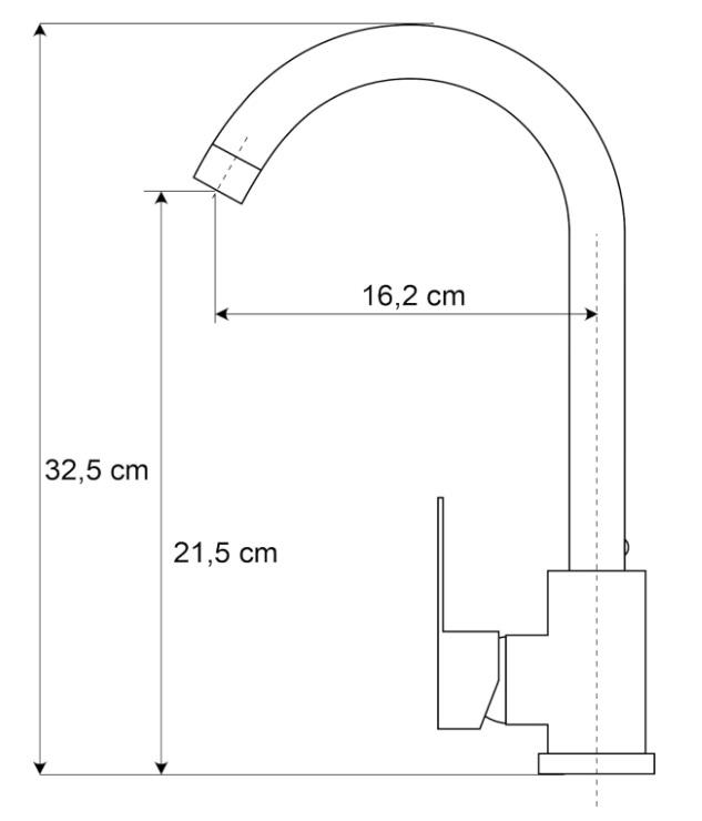 Graniteland Veritas Kitchen Mixer Tap Arduin Hardstone Look with Swivel Spout 1208970675