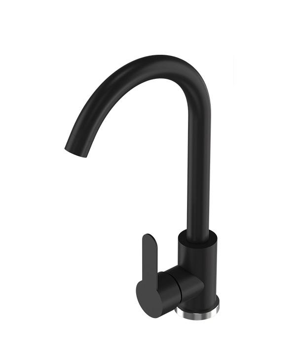 Graniteland Veritas Kitchen Mixer Tap Black with Swivel Spout 1208970676