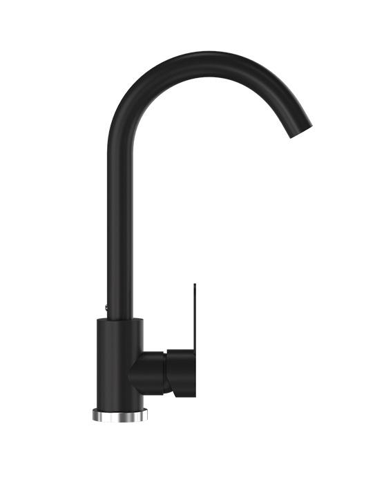 Graniteland Veritas Kitchen Mixer Tap Black with Swivel Spout 1208970676