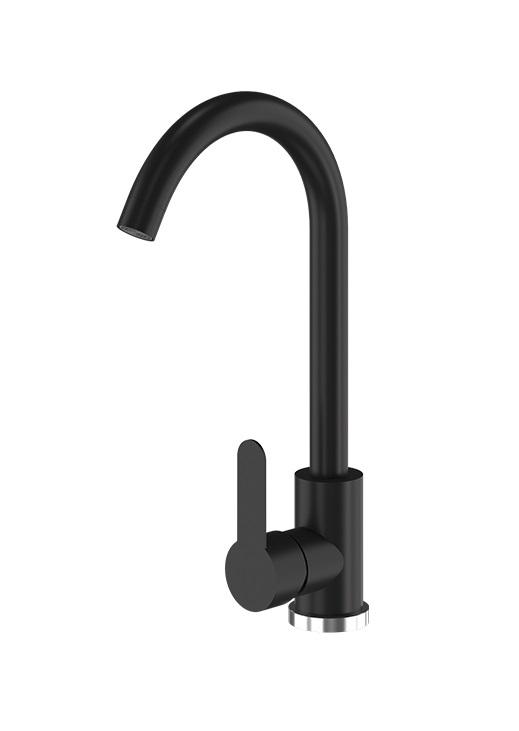 Graniteland Veritas Kitchen Mixer Tap Black with Swivel Spout 1208970676