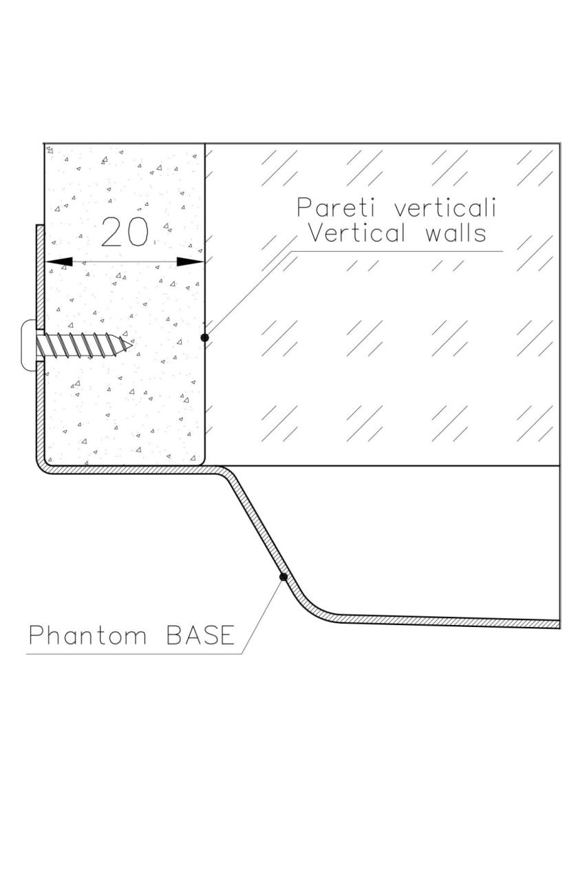 Foster Phantom Base Stainless Steel Bottom Plate Worktop Sink 71x40cm for Built-in Installation in Ceramic, Natural Stone, and Solid Surface with a Thickness of 20mm 1208970694