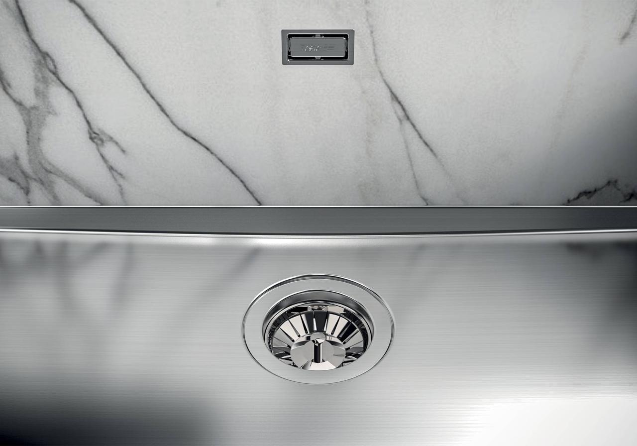 Foster Phantom Base Stainless Steel Bottom Plate Worktop Sink 71x40cm for Built-in Installation in Ceramic, Natural Stone, and Solid Surface with a Thickness of 20mm 1208970694