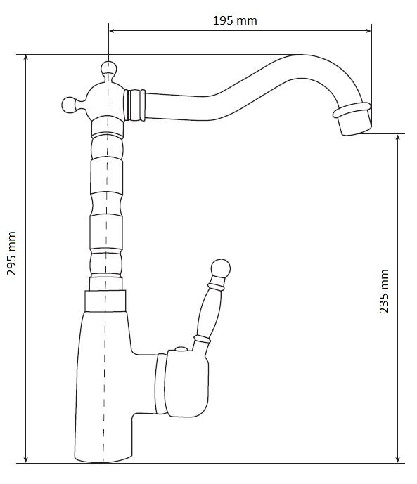 Graniteland Verve Kitchen Faucet Bluestone Look with Swivel Spout 1208970701