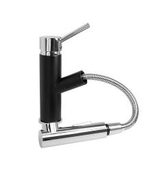 Graniteland Ceres Kitchen Mixer Tap Black with Pull-Out Spout and Dual-Function Hand Shower 1208970707