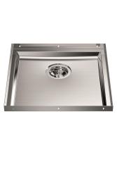 Foster Phantom Base Stainless Steel Worktop Sink 40x40cm for Built-in Installation in Ceramic, Natural Stone, and Solid Surface with a Thickness of 20mm 1208970718