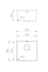 Foster L35 Special 35cm long Stainless Steel Sink 365 x 350 mm Undermount 1208970722