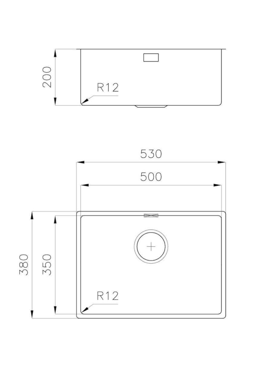 Foster L35 Special 35cm long Stainless Steel Sink 50 x 35 cm Undermount 1208970723