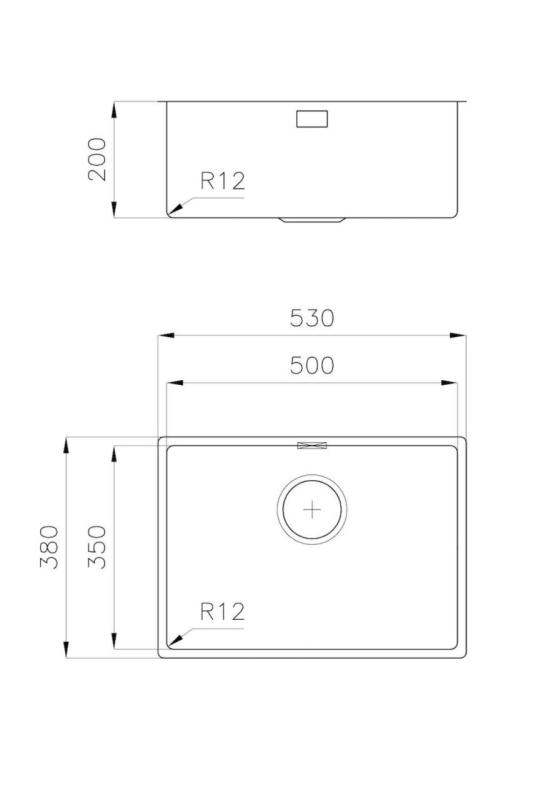 Foster L35 Special 35cm long Stainless Steel Sink 50 x 35 cm Undermount 1208970723