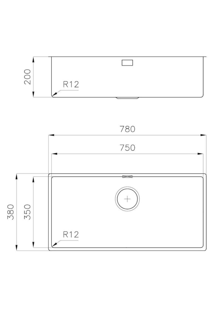 Foster L35 Special 35cm long Stainless Steel Sink 75 x 35 cm Undermount 1208970724