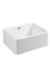 Ausmann Ceramic Mira Ceramic White Sink - Undermount and Semi-Recessed 590 x 458 mm with Stainless Steel Plug 1208970733