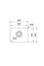 Franke Maris Quiet MQX 110.50 Stainless Steel Sink 50x40 cm Undermount 122.0694.475