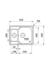 Franke Spark SKX 660 1.5 Stainless Steel Sink Reversible Built-in 62x49cm 101.0714.455