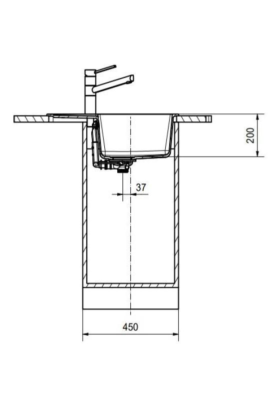 Franke Maris MRG 611-62 Fragranite Matte Black Sink 62 x 50 cm Top Mount with Draining Area 114.0628.964