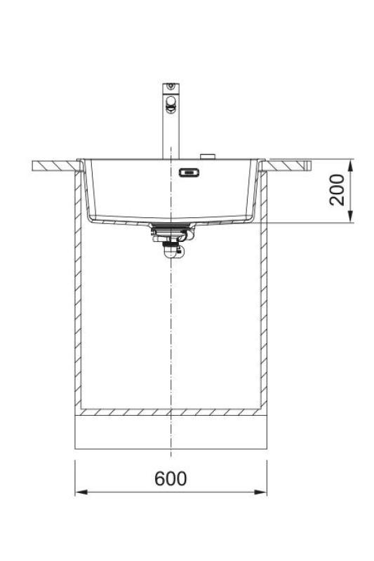 Franke Maris MRG 610-50 TL Fragranite Matte Black Sink Top Mount with Faucet Hole Bank 114.0668.630