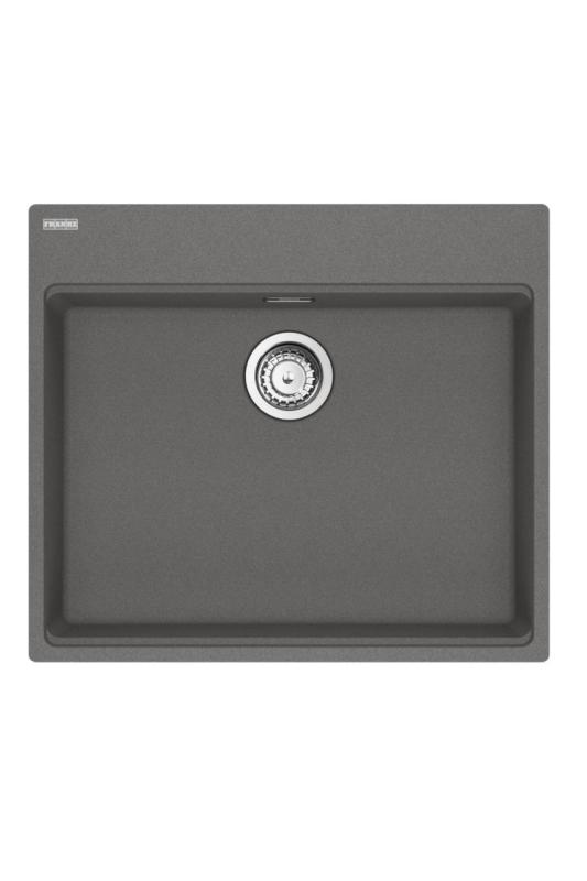 Franke Maris MRG 610-60 Care Fragranite Stone Grey Shallow Disabled Sink 635 x 559 mm Surface Mount with Tap Hole Bench 114.0729.486