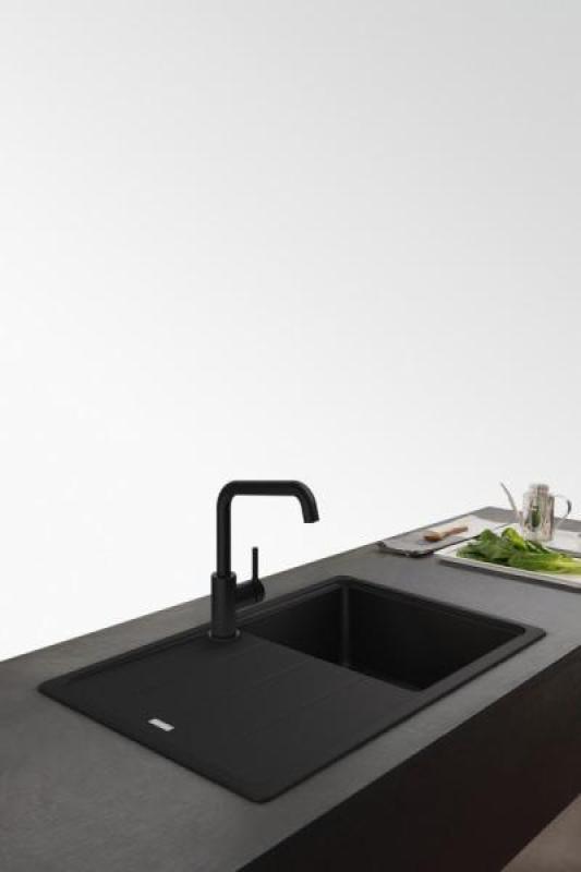 Franke Lina U Kitchen Faucet Swivel Spout Black 115.0728.474