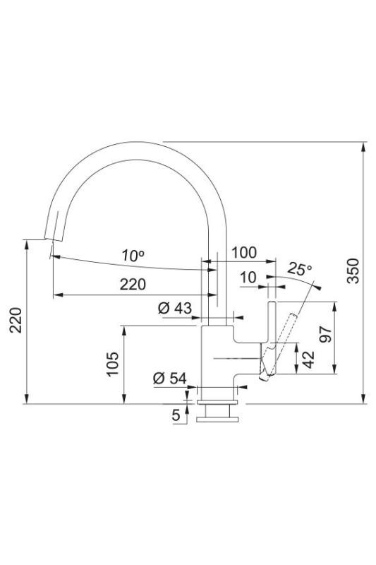 Franke Lina XL Kitchen Mixer Tap Beige with Swivel Spout 115.0626.025
