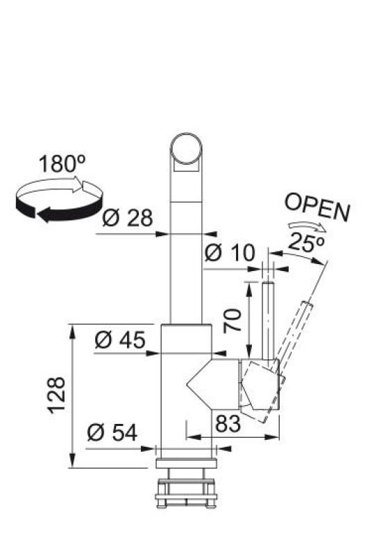 Franke Smart Glenda Kitchen Faucet Stainless Steel Retractable Spout 115.0706.986