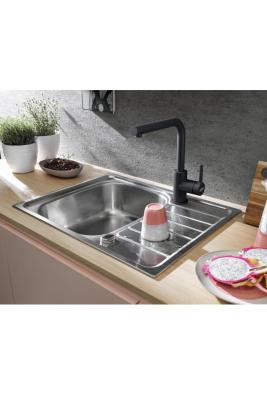 Franke Lina L Kitchen Faucet Swiveling Spout Black 115.0693.393