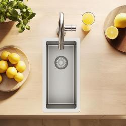 Pure.Sink Exclusivo small stainless steel sink 18x40 cm 10mm radius undermount, flush mount and top mount PEX1840-02