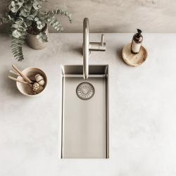 Pure.Sink Exclusivo kleine RVS spoelbak 18x40 cm 10mm radius onderbouw, vlakinbouw en opbouw PEX1840-02