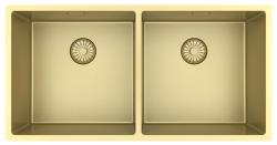 Pure.Sink Prestige Double Golden sink 82x40 cm 10mm radius undermount, flush mount and top mount PPG404040-60