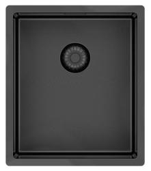 Pure.Sink Exclusive Gun metal sink 34x40 cm 10mm radius undermount, flush mount and top mount PEX3440-61