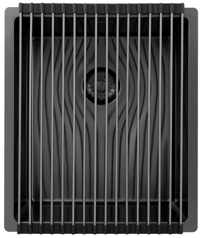 Pure.Sink Exclusivo Gun metal sink 34x40 cm 10mm radius undermount, flush mount and top mount PEX3440-61