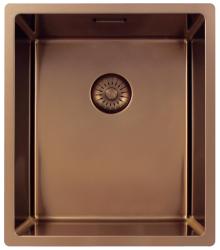 Pure.Sink Exclusivo Koperen spoelbak 34x40 cm 10mm radius onderbouw, vlakbouw en opbouw PEX3440-62