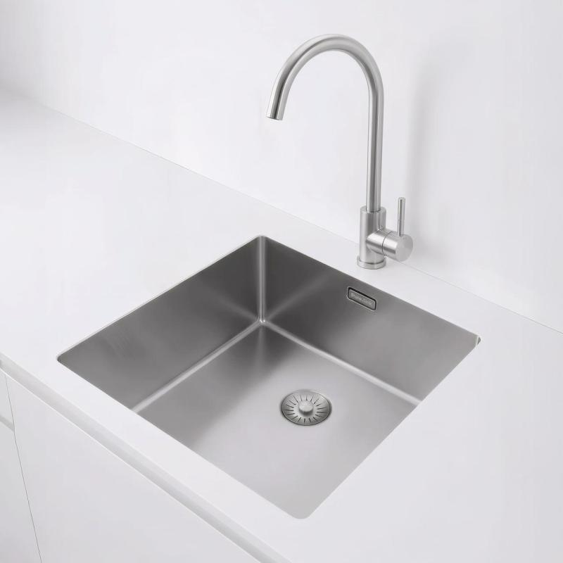 Pure.Sink Exclusivo Stainless Steel Sink 40x40 cm 10mm radius undermount, flush mount and top mount PEX4040-02