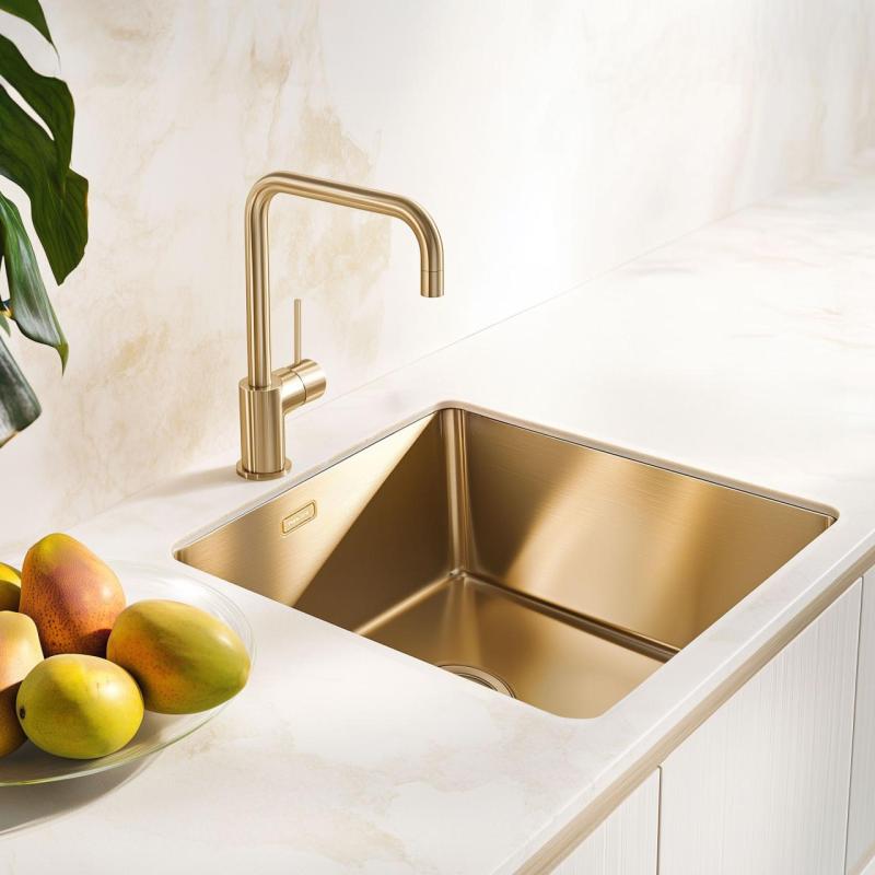 Pure.Sink Exclusivo Gold sink 40x40 cm 10mm radius undermount, flush mount and top mount PEX4040-60