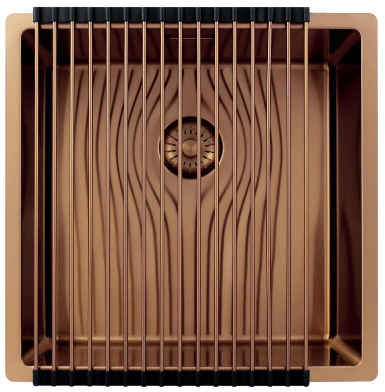 Pure.Sink Exclusivo Copper Sink 40x40 cm 10mm radius undermount, flush mount and top mount PEX4040-62