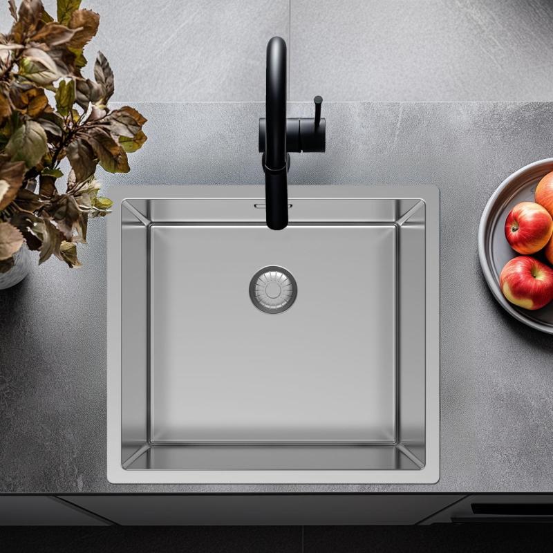 Pure.Sink Exclusivo Stainless Steel Sink 45x40 cm 10mm radius undermount, flush mount and top mount PEX4540-02