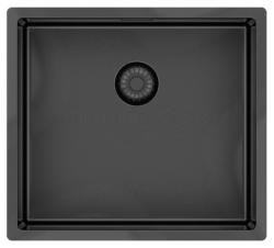 Pure.Sink Exclusive Gun metal sink 45x40 cm 10mm radius undermount, flush mount and top mount PEX4540-61