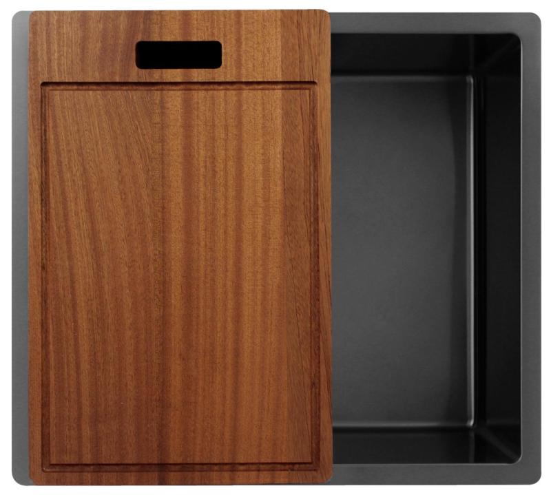 Pure.Sink Exclusivo Gun metal sink 45x40 cm 10mm radius undermount, flush mount and top mount PEX4540-61