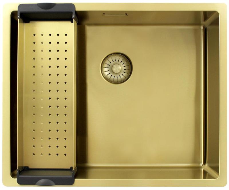 Pure.Sink Exclusivo Gold Sink 50x40 cm 10mm radius undermount, flush mount and top mount PEX5040-60