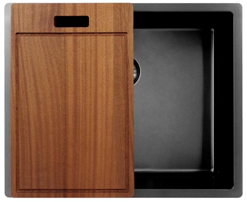 Pure.Sink Exclusivo Gun Metal Sink 50x40 cm 10mm radius undermount, flush mount and top mount PEX5040-61