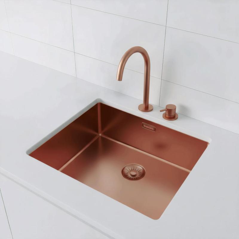 Pure.Sink Exclusivo Copper Sink 50x40 cm 10mm radius undermount, flush mount and top mount PEX5040-62