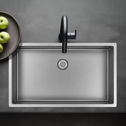 Pure.Sink Exclusivo large stainless steel sink 70x40 cm 10mm radius undermount, flush mount and top mount PEX7040-02