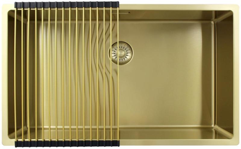 Pure.Sink Exclusivo large Gold sink 70x40 cm 10mm radius undermount, flush mount and top mount PEX7040-60