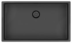 Pure.Sink Exclusive large Gun metal sink 70x40 cm 10mm radius undermount, flush mount and top mount PEX7040-61